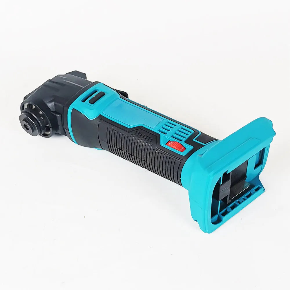 Rechargeable brushless lithium battery trimming machine and plastic storage box with accessories.