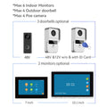 10-inch video intercom doorbell with outdoor camera unit and indoor display monitor