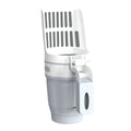 Grey blue green foldable cat litter scooper with waste bin system showing 2-in-1 design