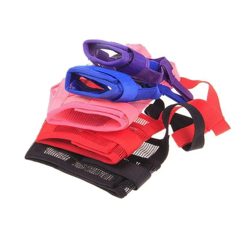 Plastic adjustable dog muzzle in multiple colours and sizes for safety control