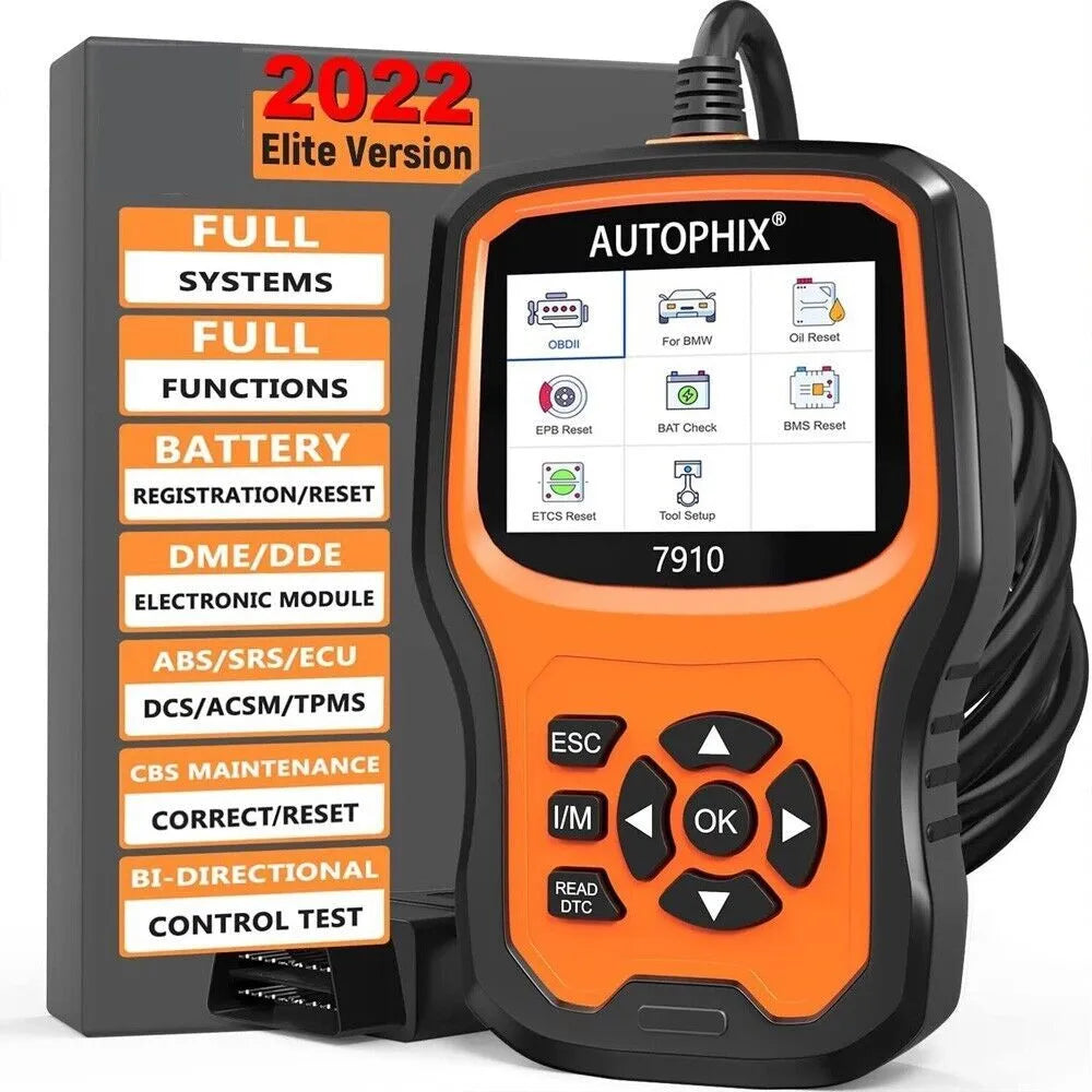 Autophix 7910 BMW diagnostic scanner tool for vehicle fault code reading and system resets