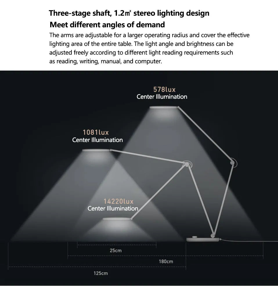 ProLED folding desk lamp with adjustable colour temperature and smart connectivity features