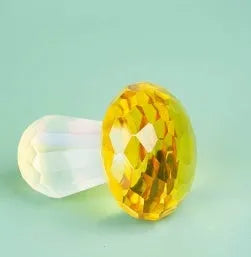 Crystal mushroom decorative ornament in modern minimalist style measuring 40mm by 53mm