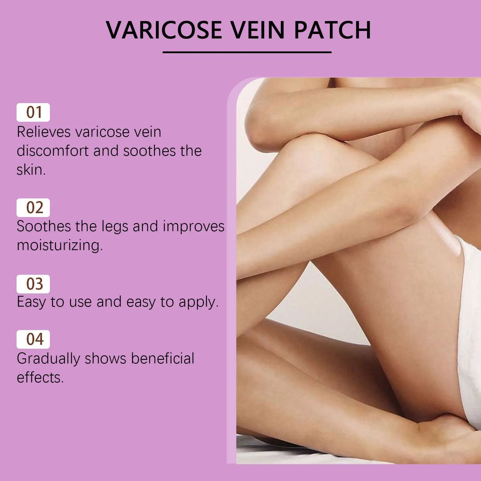 Micro needle patch pack of 4 with moxa leaf ginger root and polyoctanol active ingredients