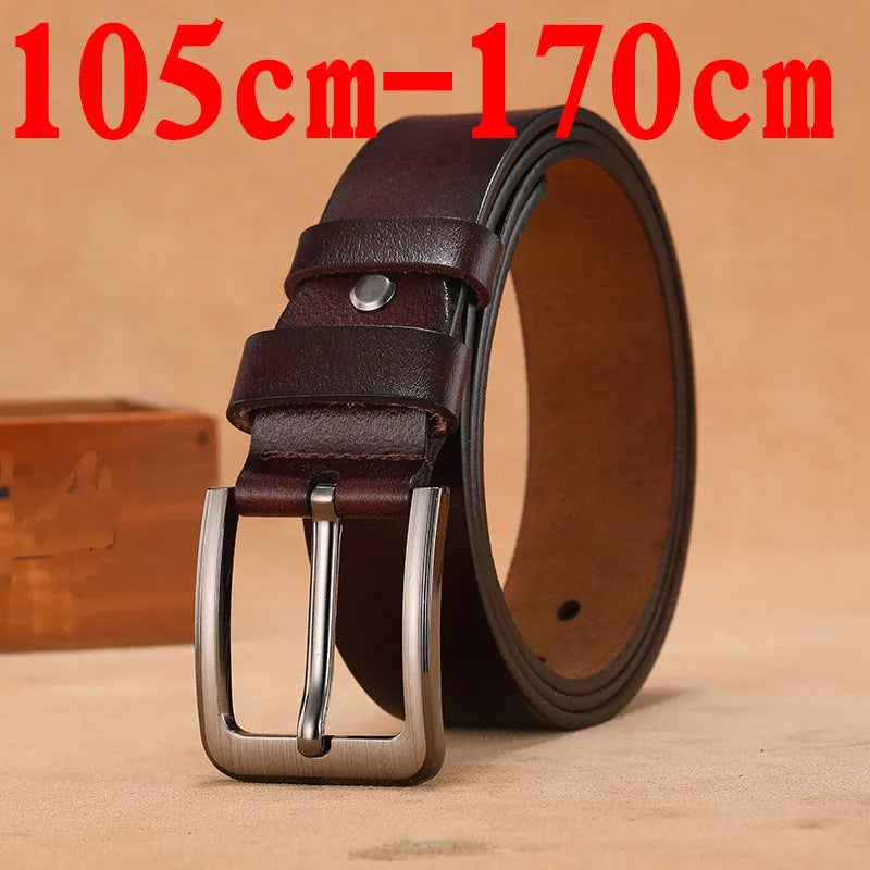 Square head pin buckle casual jeans belt in black or brown with alloy buckle.