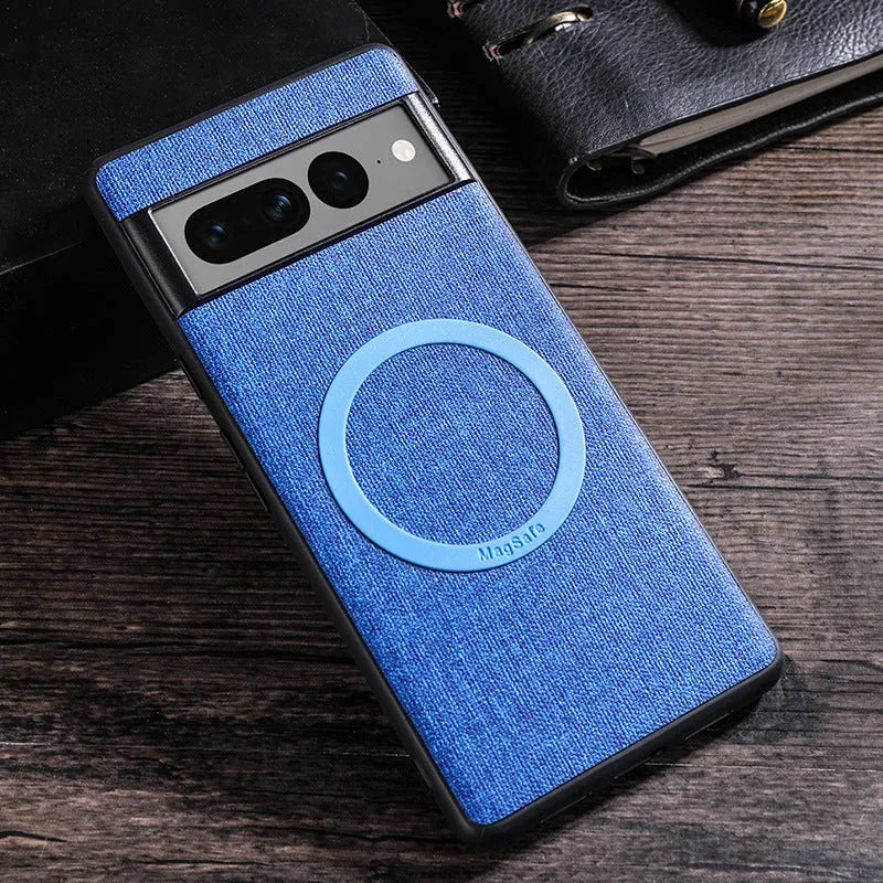 Google Pixel leather phone case with magnetic function, available in five colours, for models Pixel5 to Pixel9 Pro XL