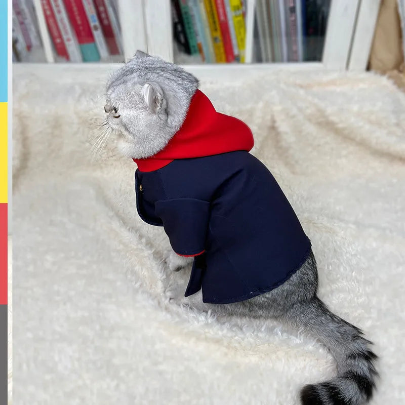 Tiger staff yuren coloured pet hoodie for cats and dogs as photo prop