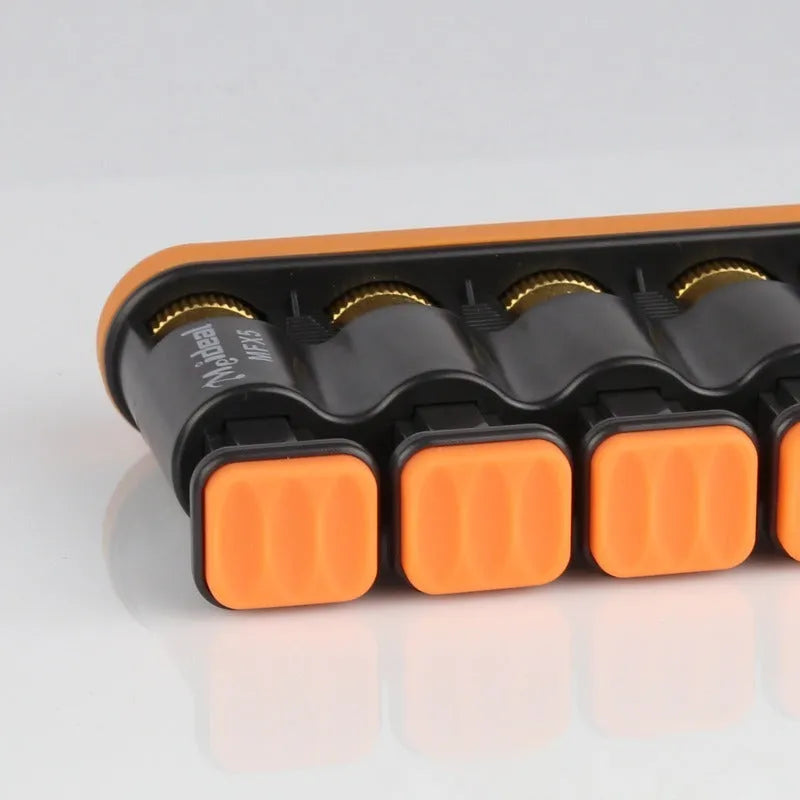 Grey and orange non-slip silicone finger trainer for music and climbing practice