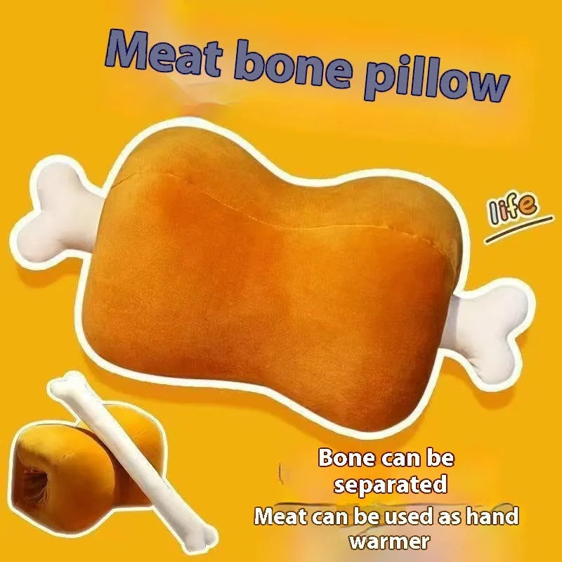 Creative meat bones plush toy in big stick meat bones colour on a sofa