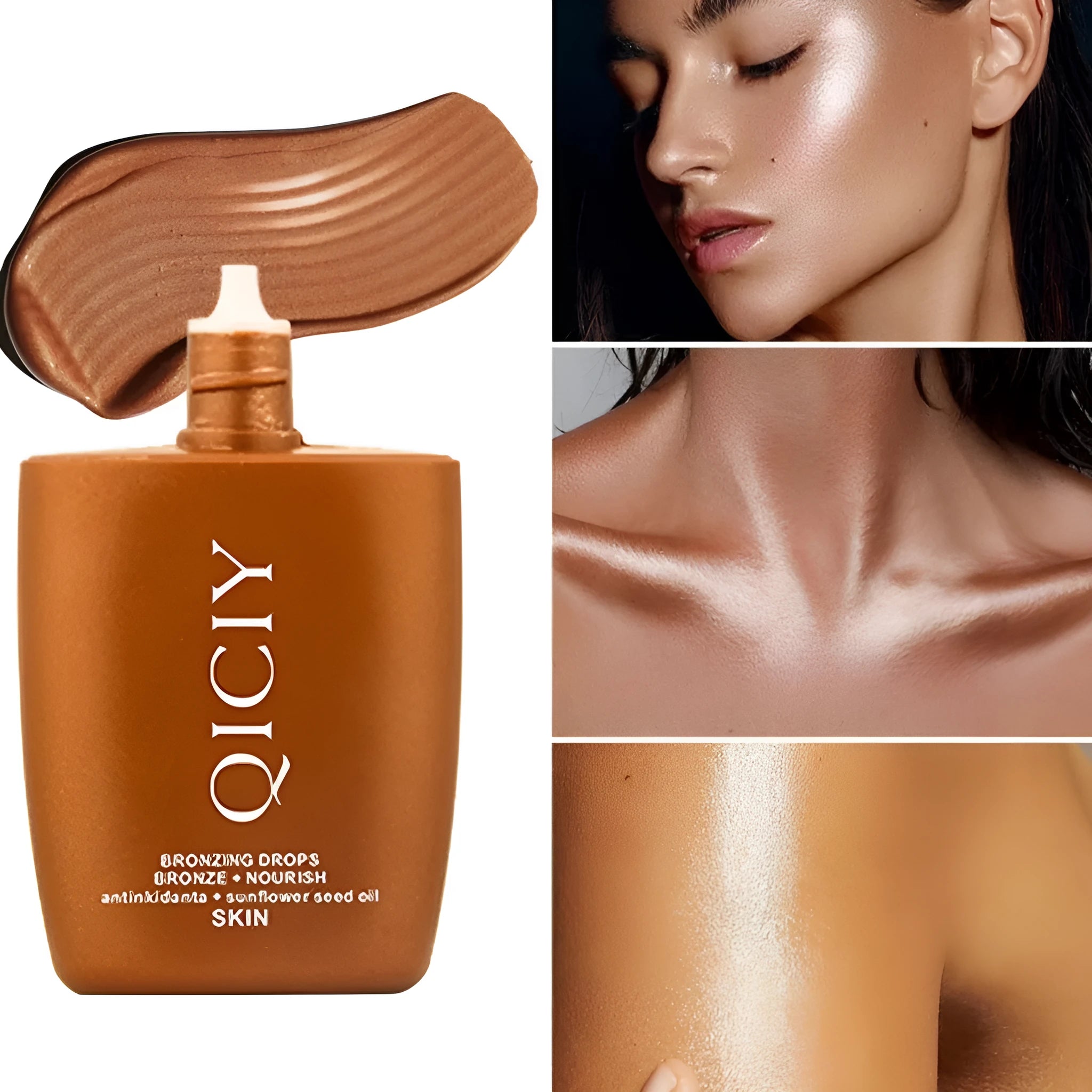 30ML face and body brightening contour liquid bottle with four colour classification options