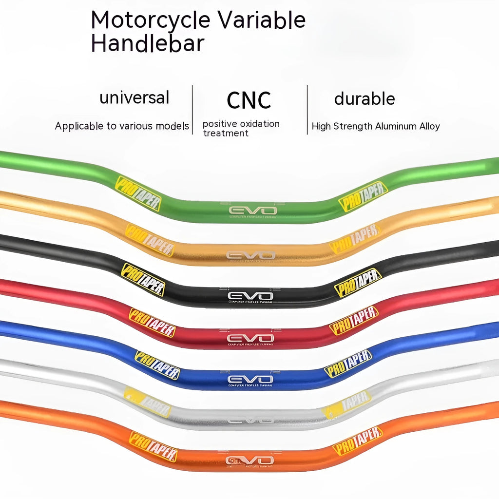 Orange aluminium alloy scrambling motorcycle handlebar with 28mm diameter, 80cm width