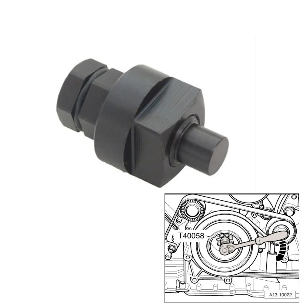 Aodi T40058 crankshaft rotating sleeve timing tool component for engine alignment.