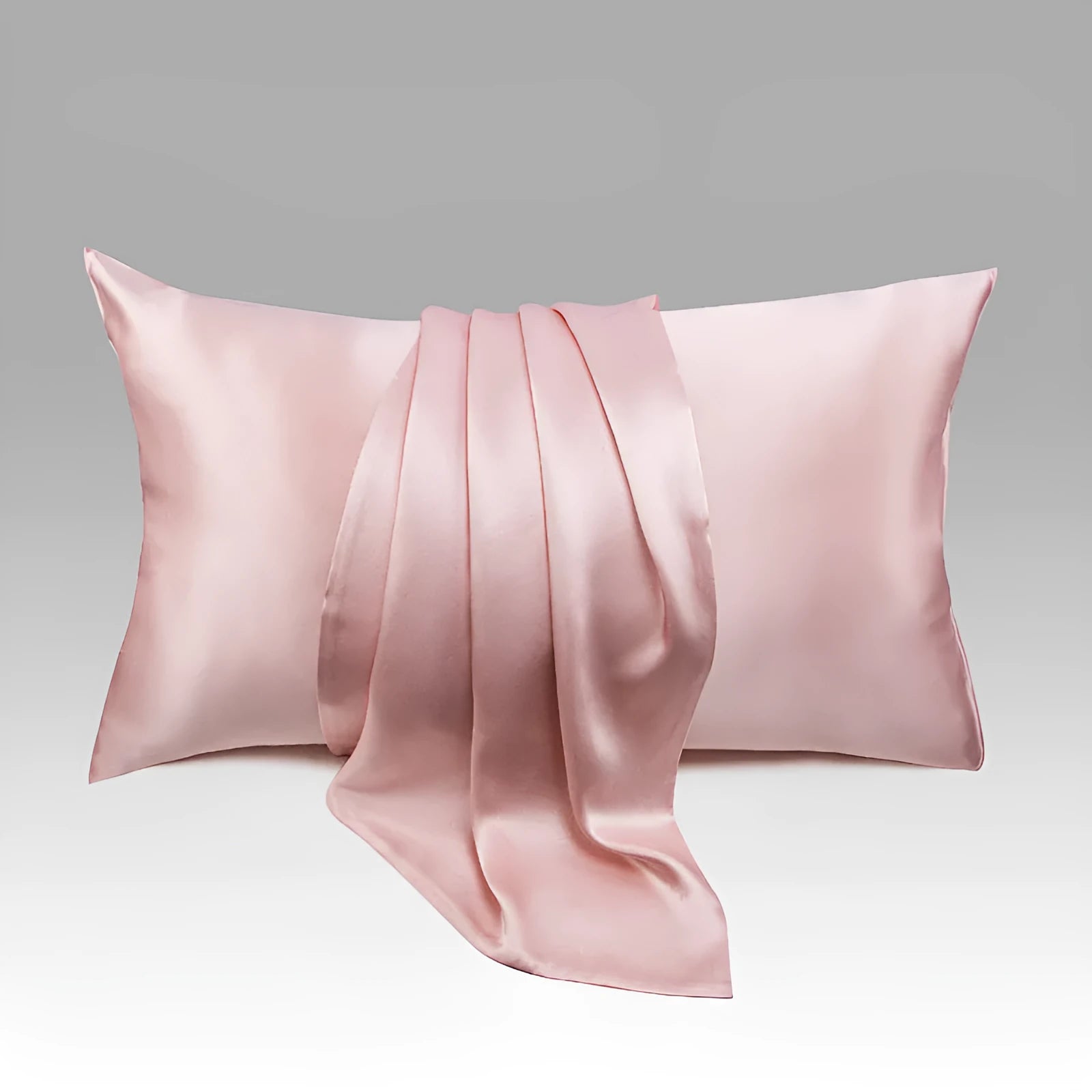Dark gray 19 momme mulberry silk pillowcase with envelope closure in three size options