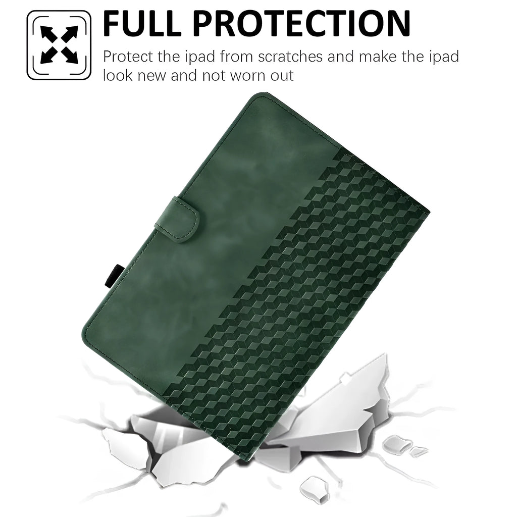 Shockproof tablet leather case with diamond frosted finish and stand for iPad Pro 11