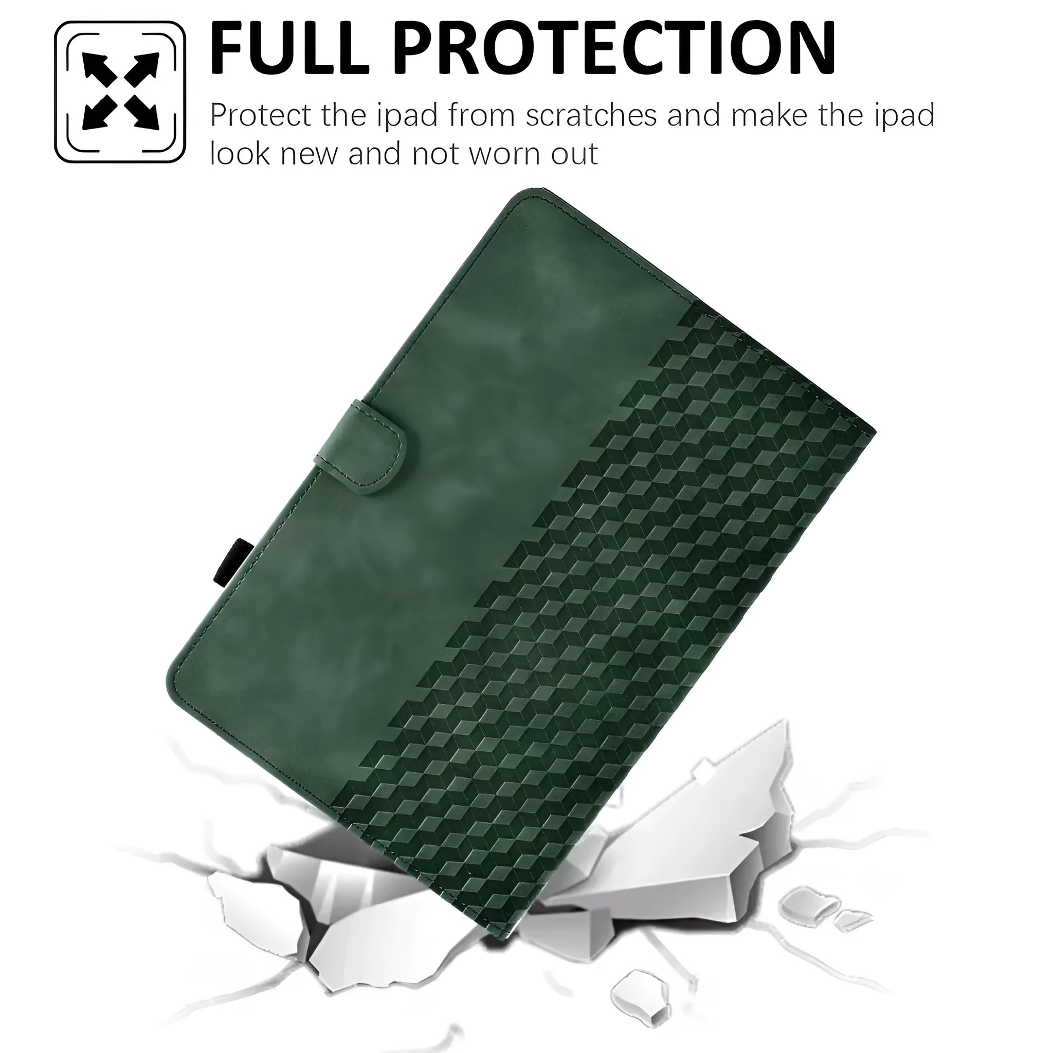 Shockproof tablet leather case with diamond frosted finish and stand for iPad Pro 11