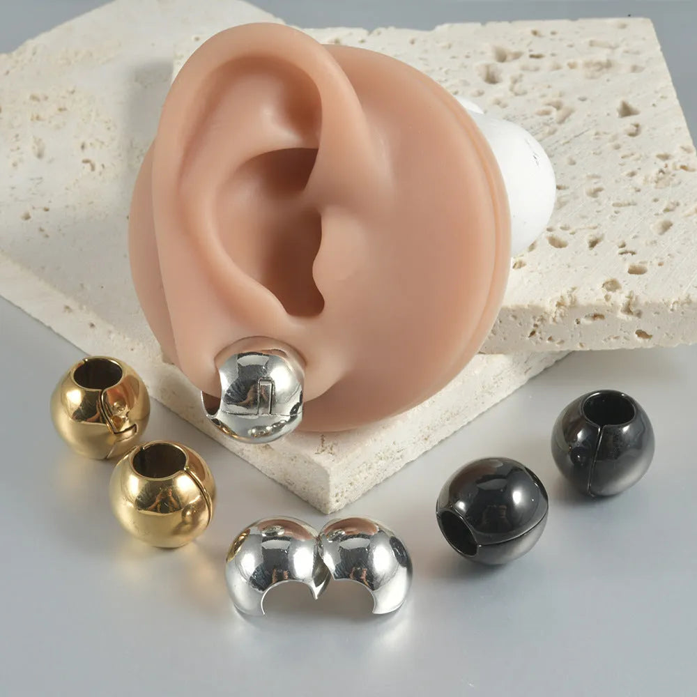 Personalised stainless steel hollow skull Buddha earrings with electroplated colour finishes