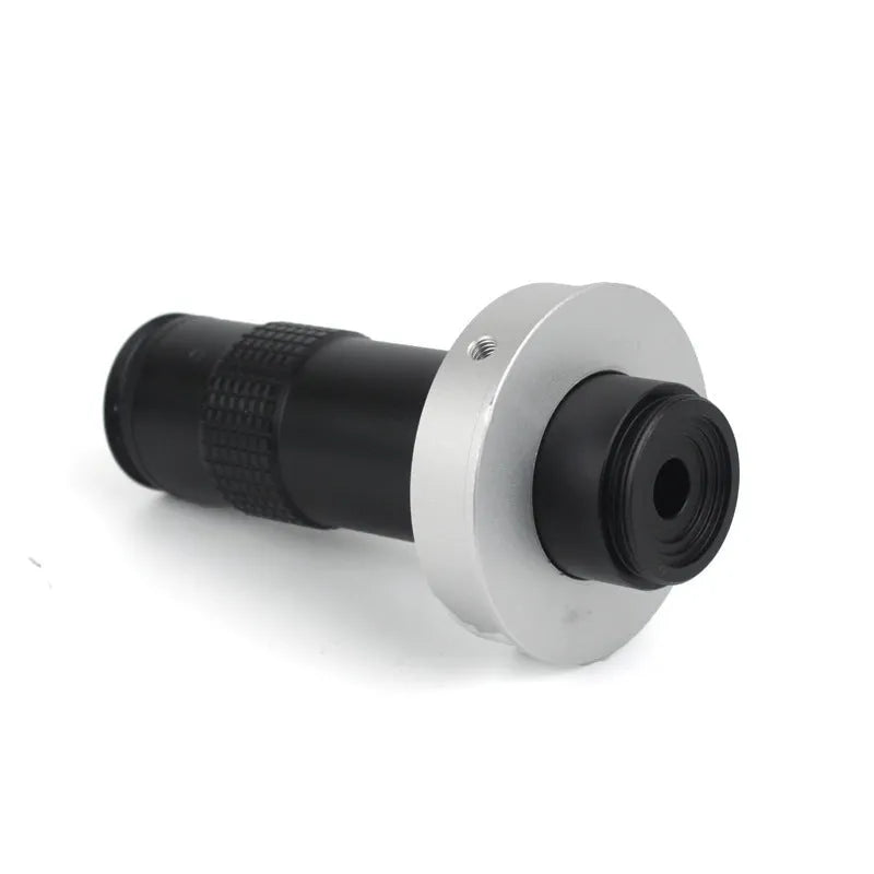 Black industrial monocular camera lens for 130x magnification inspection