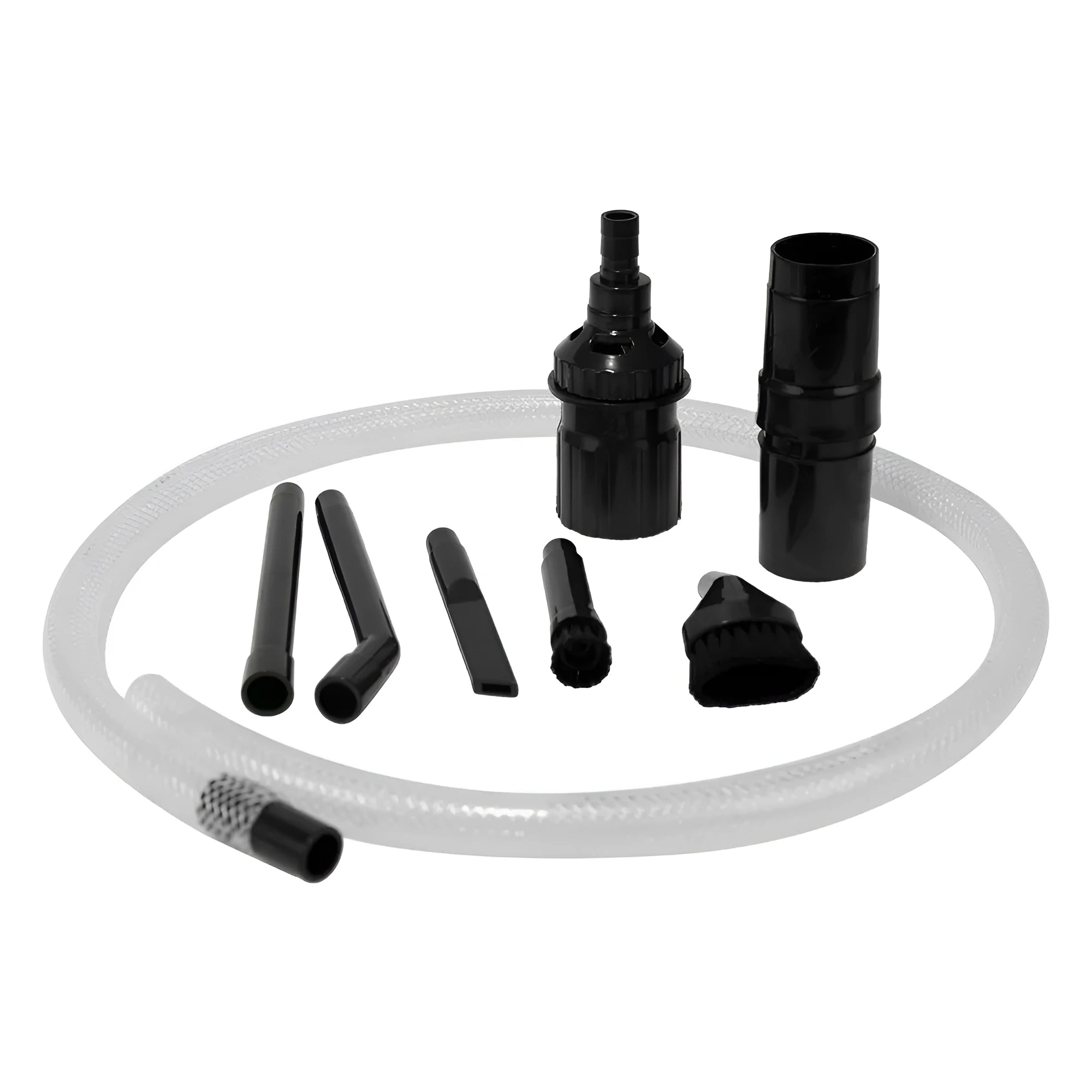Box containing eight vacuum cleaner suction head accessories for small area cleaning.