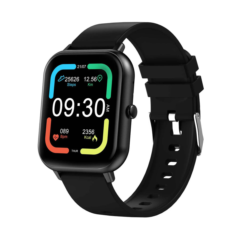 Bluetooth smart watch with heart rate monitoring and AI voice assistant in multiple colour options