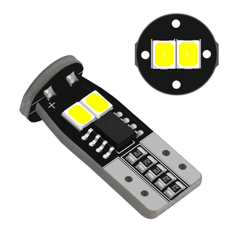 Small white car number plate light with fibre glass board construction measuring 10mm