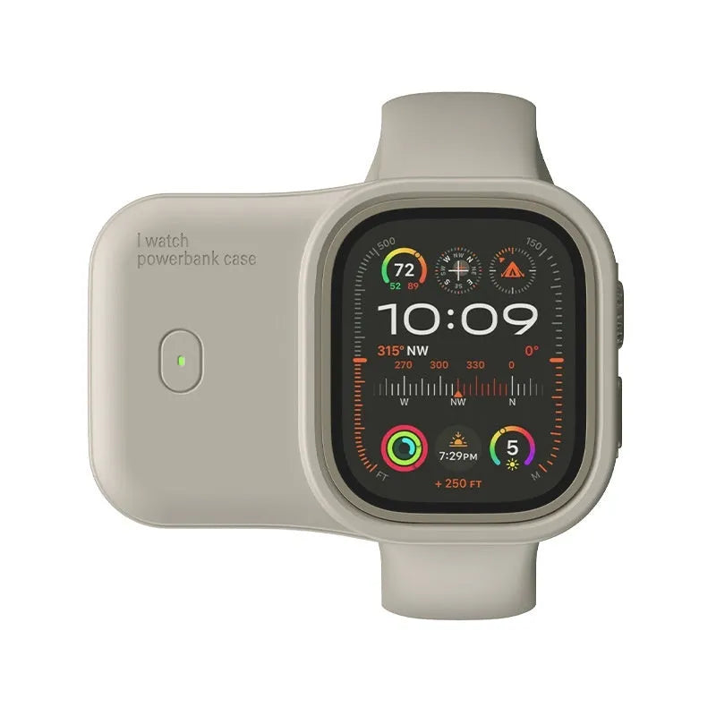Apple Watch portable charging case with wireless power bank functionality in multiple colour options