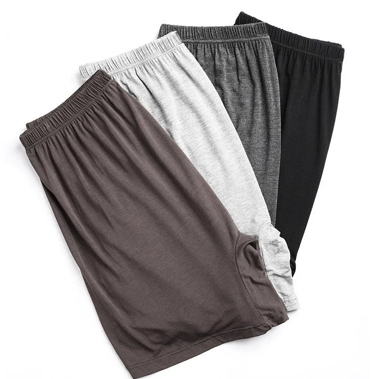 Men's solid colour modal boxers with high waist design in extended sizes XL to XXXXL