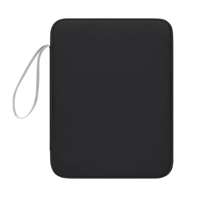 Imitation leather tablet protective case with fabric lining in black, light grey, pink and sky blue colours