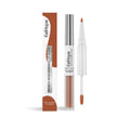 Double-headed lip liner and lacquer pen with three lip colour shades
