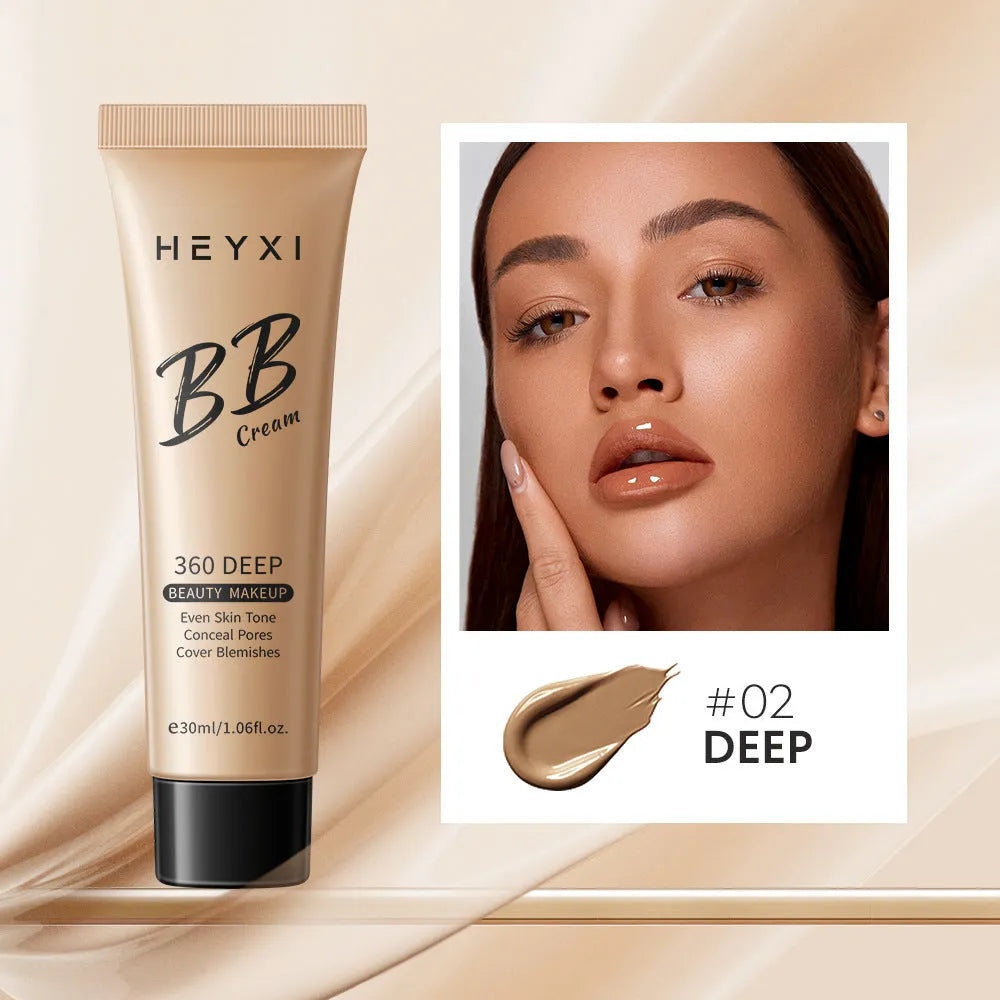 Waterproof sweat-proof BB cream foundation in four colour shades 01 02 03 04 for all skin types
