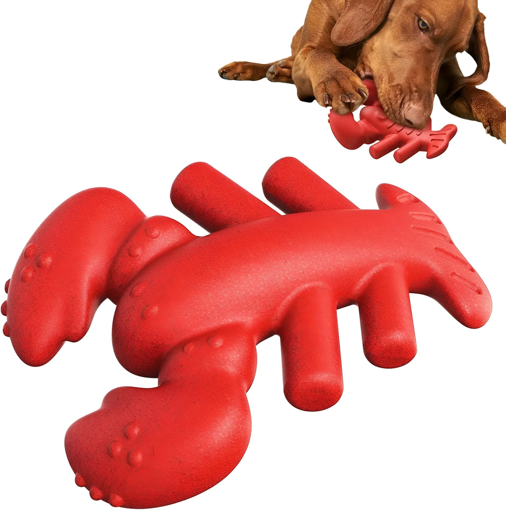 Red hard material dog chew toy for large aggressive chewers measuring 170mm