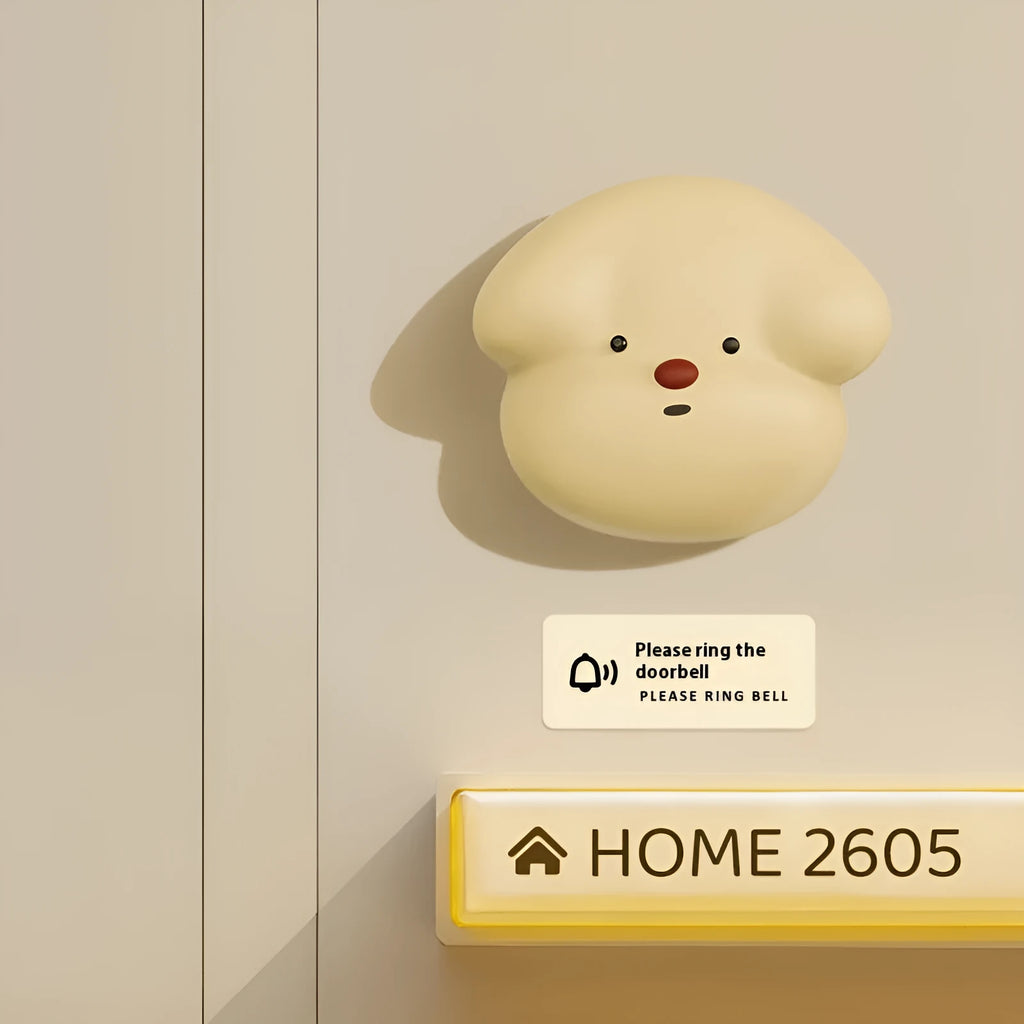 Plug-in wireless self-generating beeper doorbell in milky yellow or white colour for household use