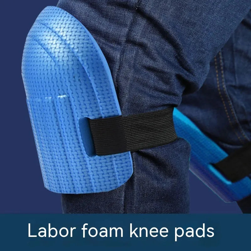 Pair of foam kneepads in four colour options for kneeling work on tile floors and construction sites