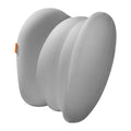 Grey and orange car head pillow and lumbar pillow set with memory cotton filling for suspension bin vehicles
