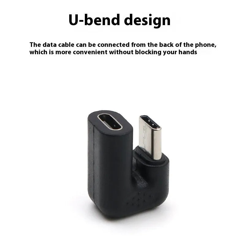 Plastic USB male to female extension cable adapter with U-bend design