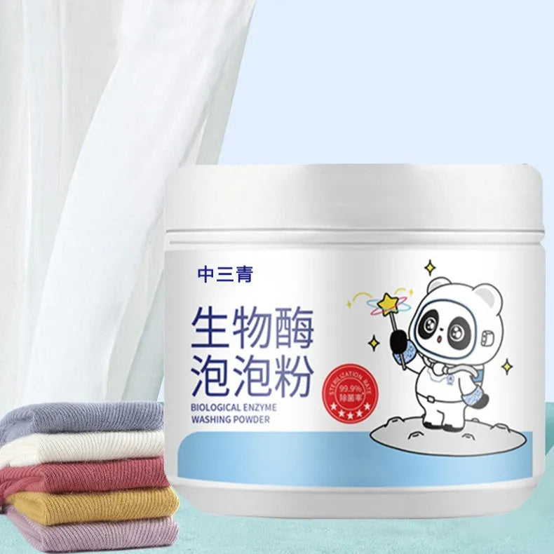 Bottle of biological enzyme active oxygen bubble powder laundry detergent