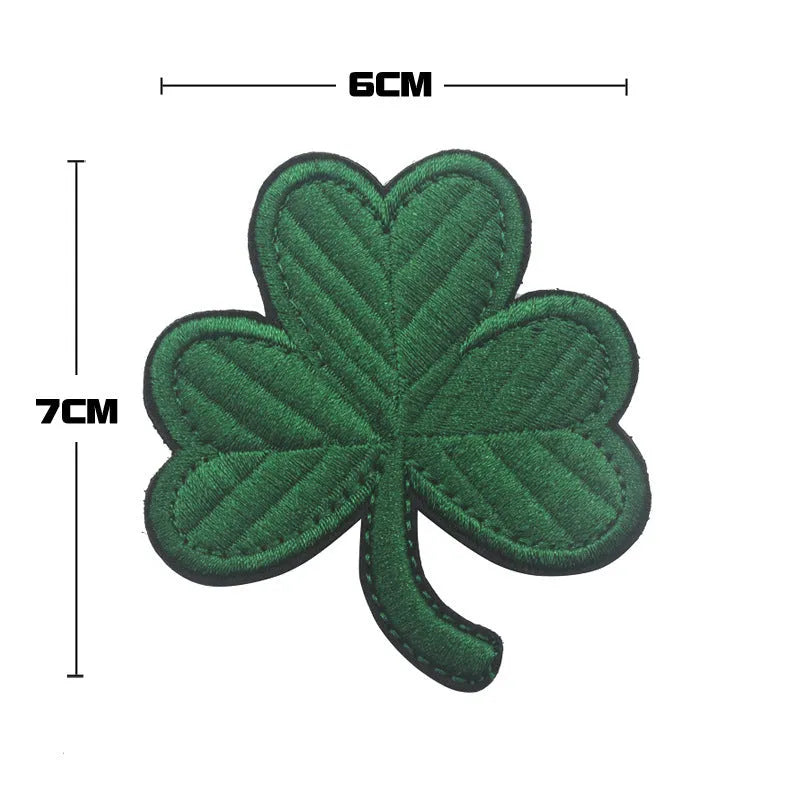 Outdoor embroidered fabric badge with Velcro backing showing military-style design on nylon polyester