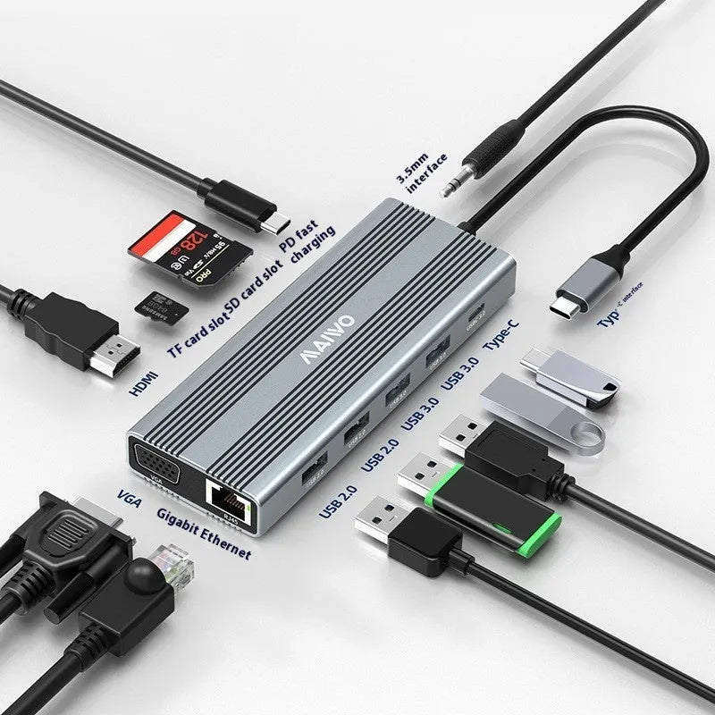 Steam Deck six-in-one docking station with aluminium alloy shell and Type-C cable