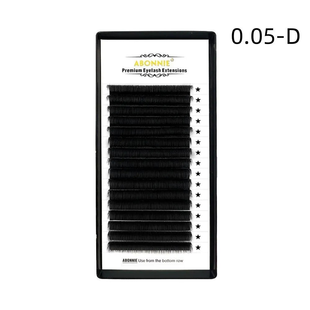 16-row dense false eyelashes made from mink hair on matte round wool base, showing length options from 8mm to 18mm