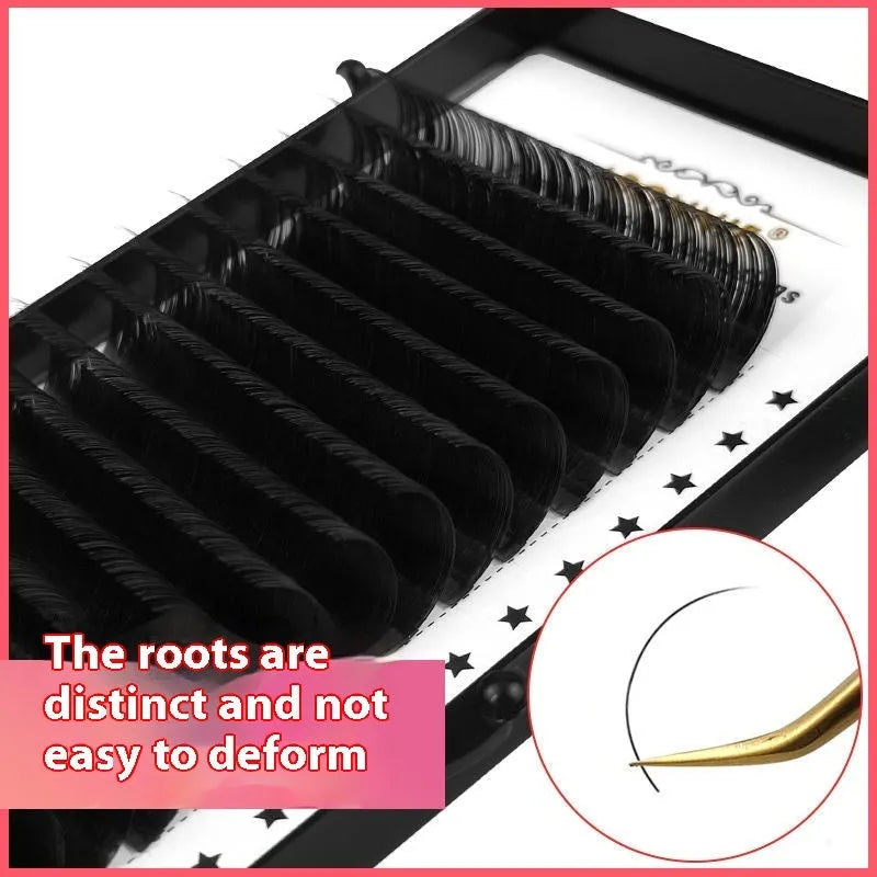 16-row dense false eyelashes made from mink hair on matte round wool base, showing length options from 8mm to 18mm