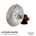 Black and orange portable outdoor heating stove with automatic press ignition for camping