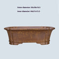 Large rectangular purple sand flowerpot with modern simple style on floor