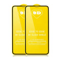 Black full coverage tempered glass screen protector for Xiaomi 10 Lite, 11 Lite, and 11T Pro phones.