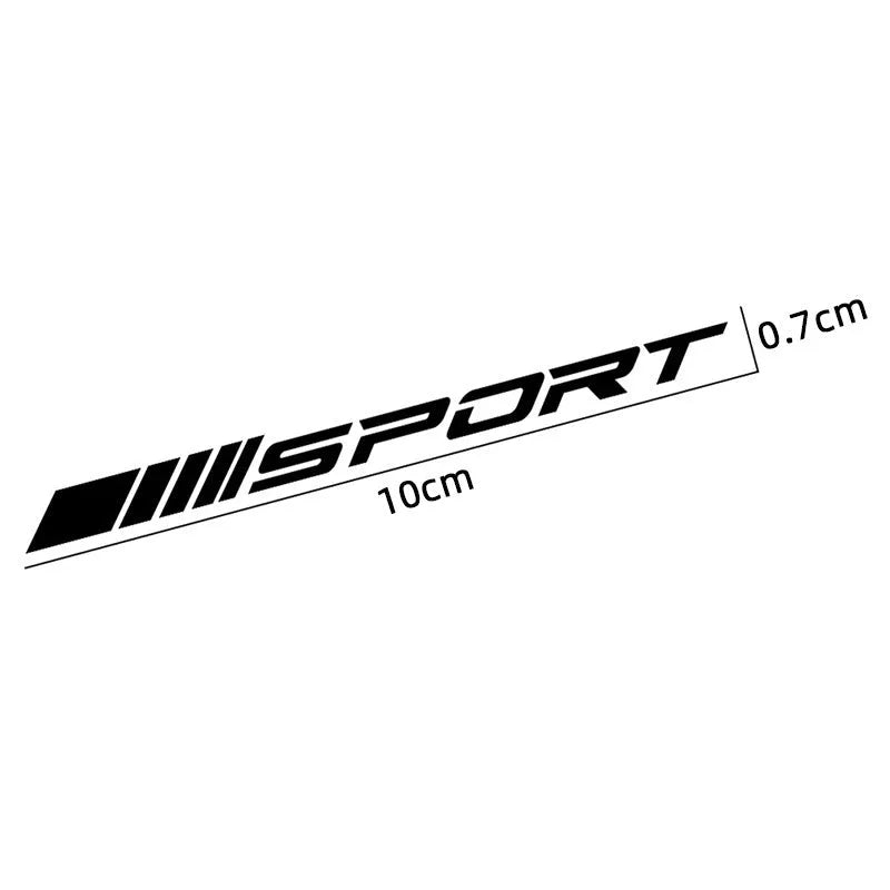 10cm car rim stickers with sport hollow design on PET material