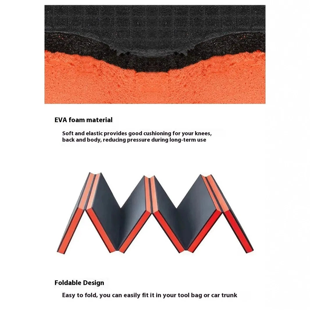 Folding EVA foam kneeling mat 116x40x2.5cm for car repair and gardening