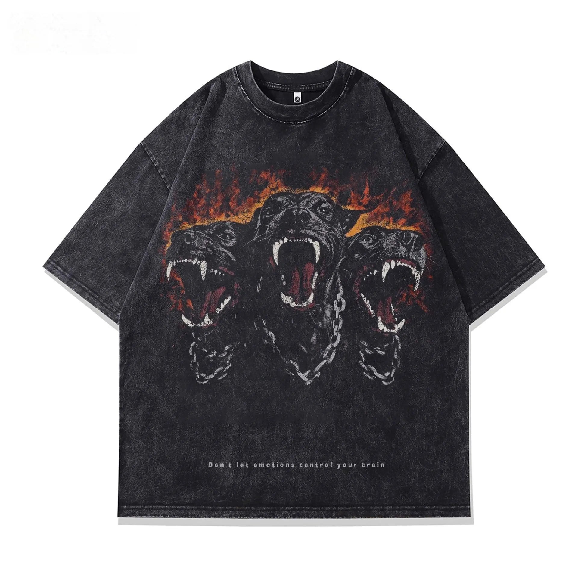 Men's loose fit character print cotton t-shirt on hanger, short sleeve summer top