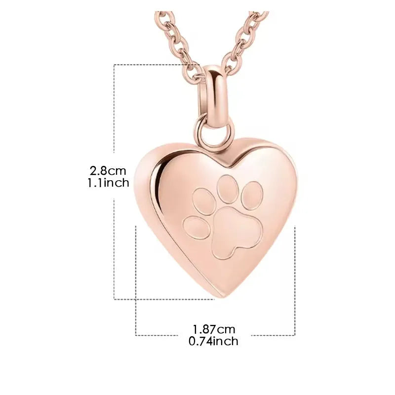 Titanium steel casket necklace with heart pendant that opens