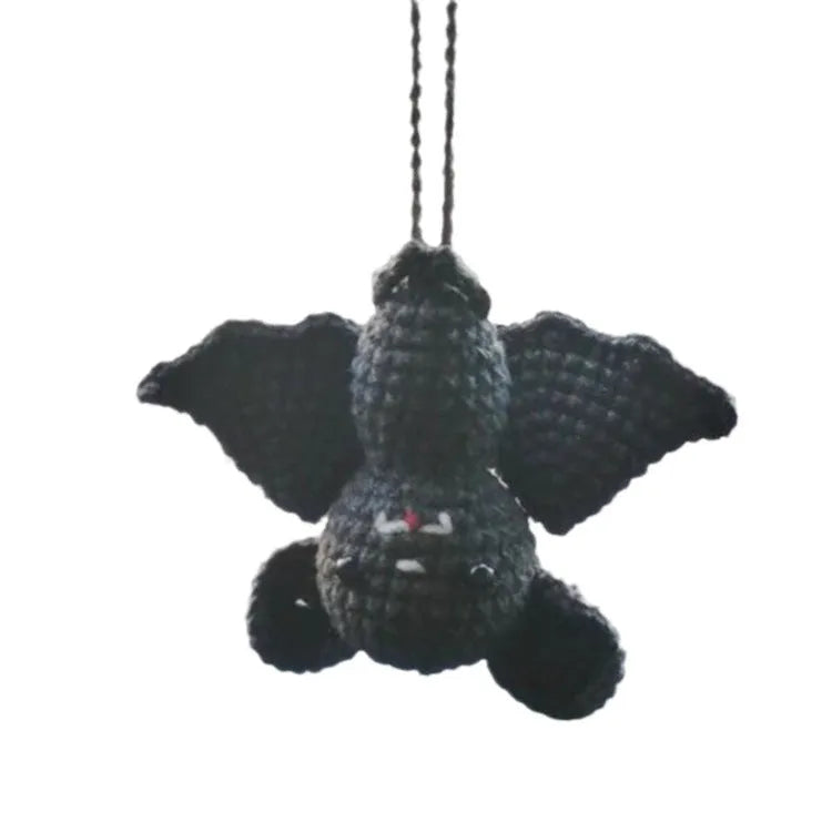 Plush hand-woven car hanging ornament with cartoon Halloween characters