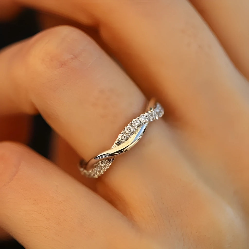 Silver cross fashion ring ornament for women gold silver alloy electroplated finish