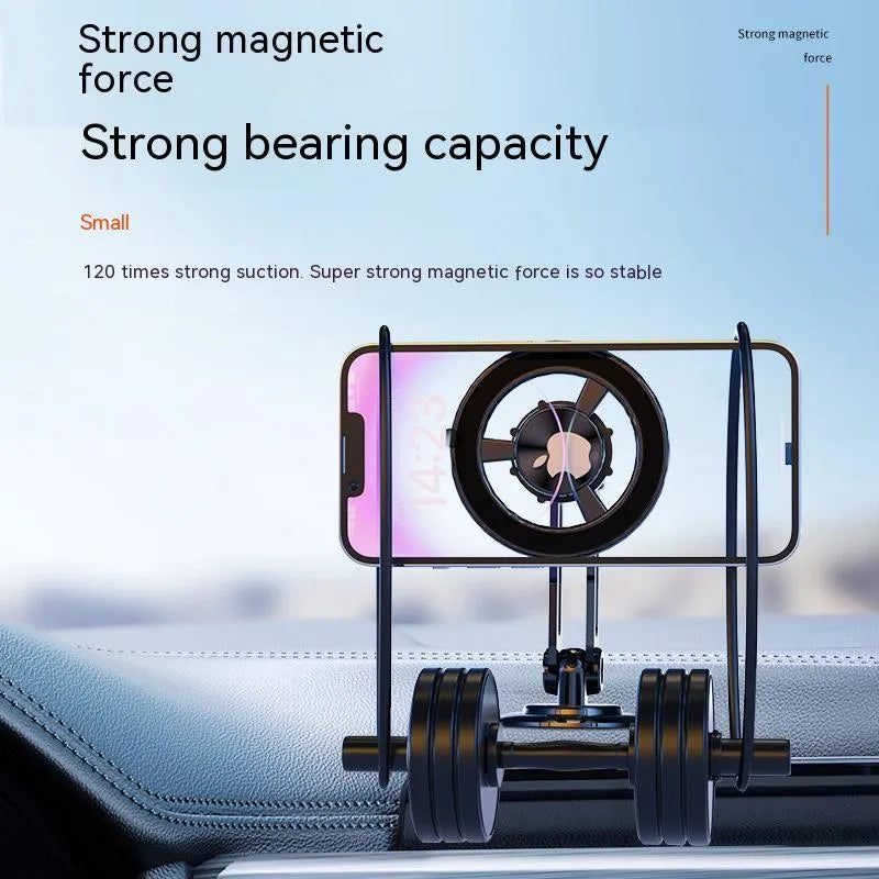 All-metal car magnetic phone holder with magnetic rings and adhesive pads in multiple colour options