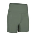 Women's solid colour super stretch sports shorts in waist-length fit for running